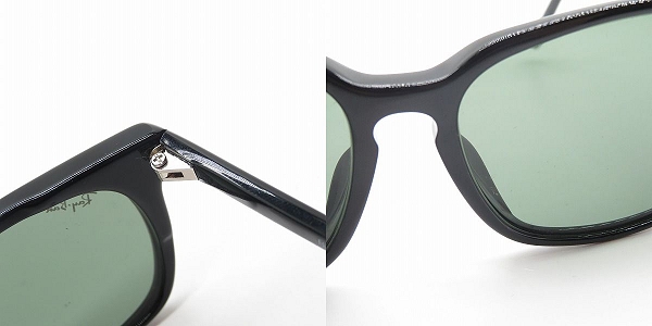実際に弊社で買取させて頂いたRay-Ban/レイバン B&L/ボシュロム社製 ウェリントン サングラス/アイウェア メガネ ブラック  W1943の画像 8枚目