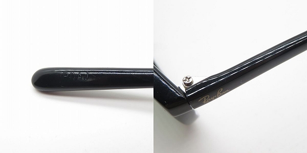 実際に弊社で買取させて頂いたRay-Ban/レイバン B&L/ボシュロム社製 ウェリントン サングラス/アイウェア メガネ ブラック  W1943の画像 7枚目