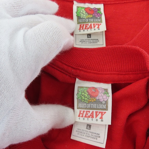 実際に弊社で買取させて頂いたLUNA SEA/ルナシー LUNACY バンドTシャツ レッド 2点セットの画像 2枚目