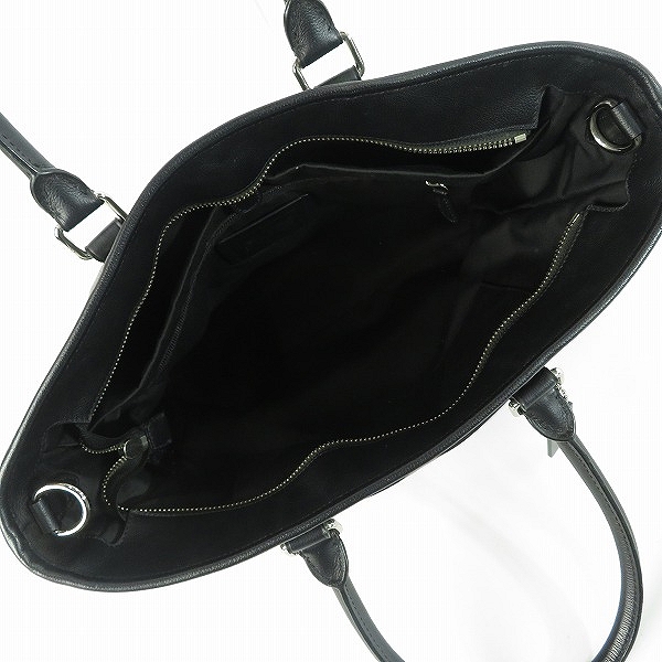 実際に弊社で買取させて頂いたCOACH/コーチ レザー トートバッグ ブラック G1861-F54758の画像 4枚目
