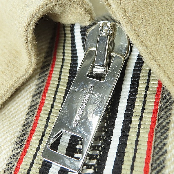実際に弊社で買取させて頂いた【未使用】BURBERRY/バーバリー ジップアップ バーバリーチェック シャツジャケット 8050135/Mの画像 5枚目