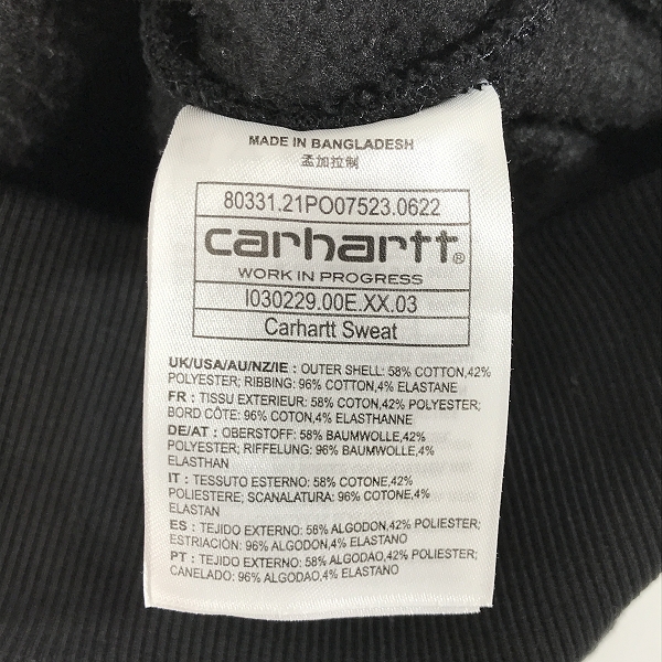 実際に弊社で買取させて頂いたCarhartt/カーハート クルーネック トレーナー/Lの画像 3枚目