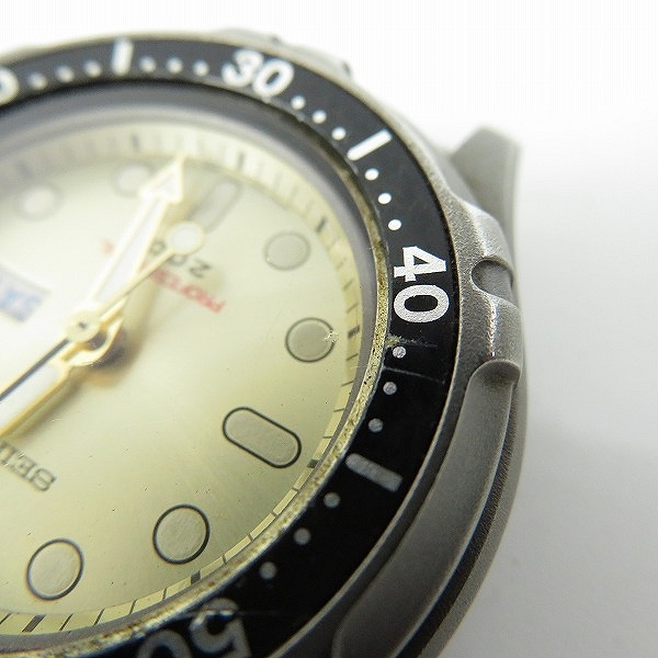 実際に弊社で買取させて頂いたSEIKO/セイコー プロフェッショナル ダイバー 7C43-6A00 クォーツ/ウォッチ/腕時計【動作未確認】の画像 8枚目