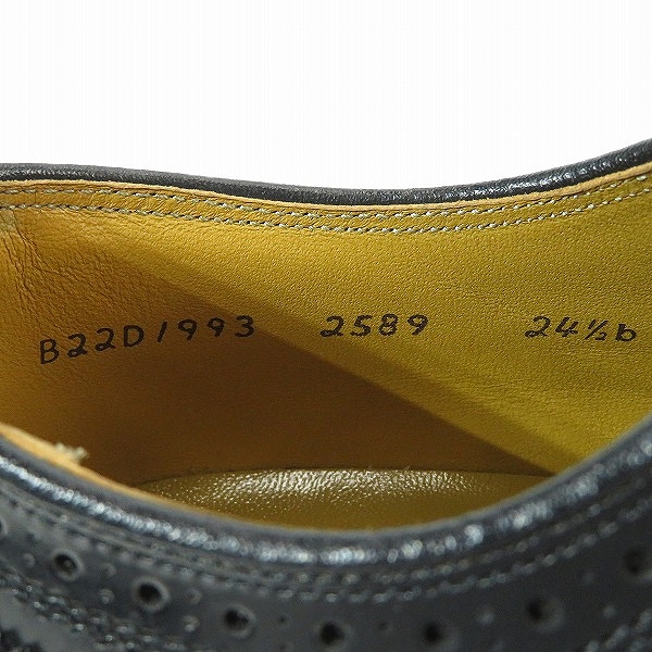 実際に弊社で買取させて頂いたREGAL/リーガル ウイングチップ レザー シューズ ブラック 2589/24.5の画像 5枚目