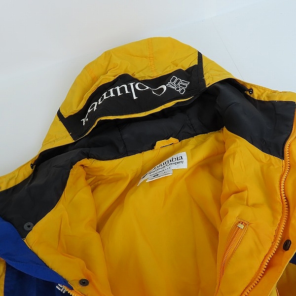 実際に弊社で買取させて頂いたColumbia Sportswear/コロンビアスポーツウェア 90Sヴィンテージ ブルゾン イエロー×ブルー/Lの画像 4枚目