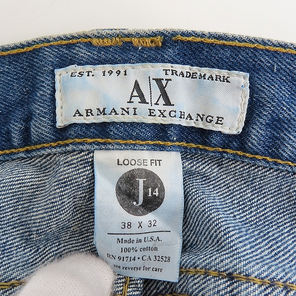 実際に弊社で買取させて頂いたARMANI EXCHANGE/アルマーニエクスチェンジ デニムパンツ 38×32の画像 3枚目
