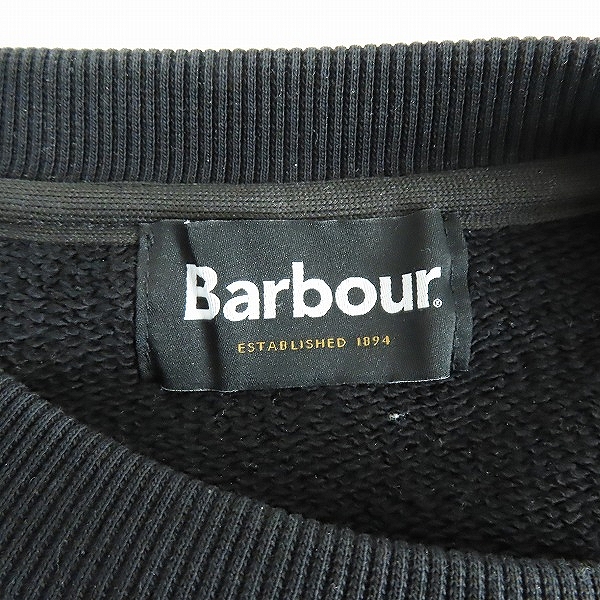 実際に弊社で買取させて頂いたBarbour/バブアー クルーネックロゴスウェット 231MOLG001 ブラック/Lの画像 2枚目