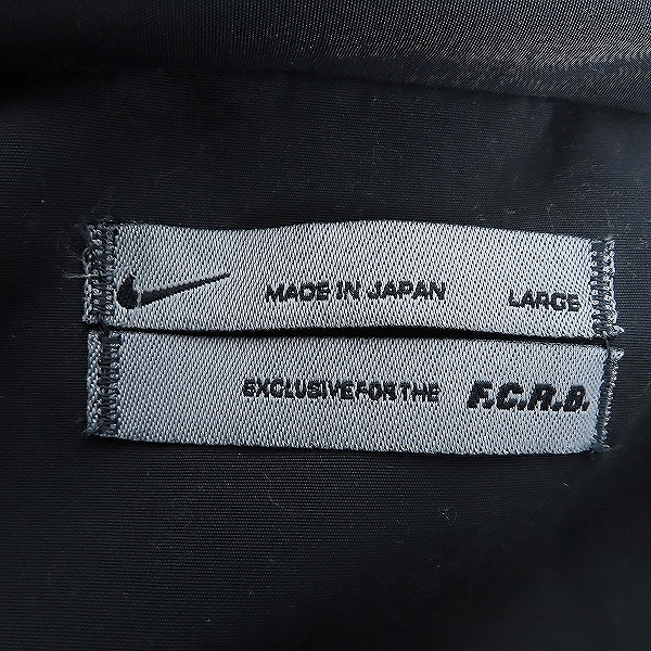 実際に弊社で買取させて頂いたNIKE×F.C.R.B./ナイキ×FCレアルブリストル ジャケット ブラック Lの画像 3枚目