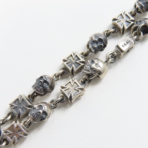 実際に弊社で買取させて頂いたDEAL DESIGN/ディールデザイン スカルズ＆クロスチェーンネックレスの画像 6枚目