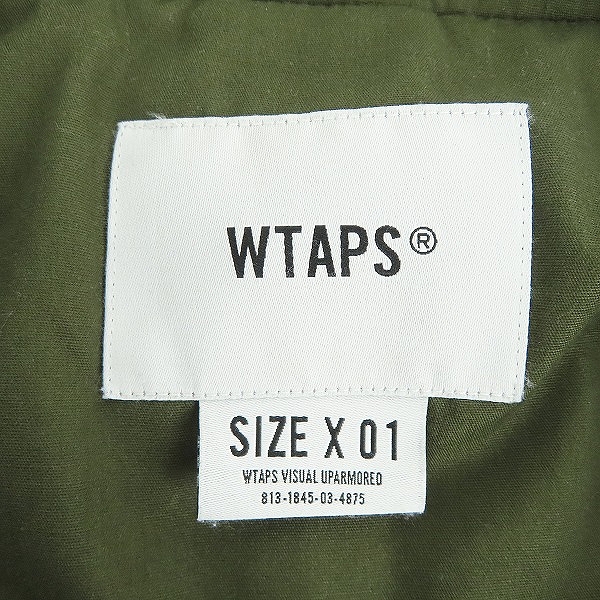 実際に弊社で買取させて頂いたWTAPS/ダブルタップス 19AW MC JACKET COPO TAFFETA/ミリタリー ジャケット ブルゾン 192WVDT-JKM04/01の画像 3枚目