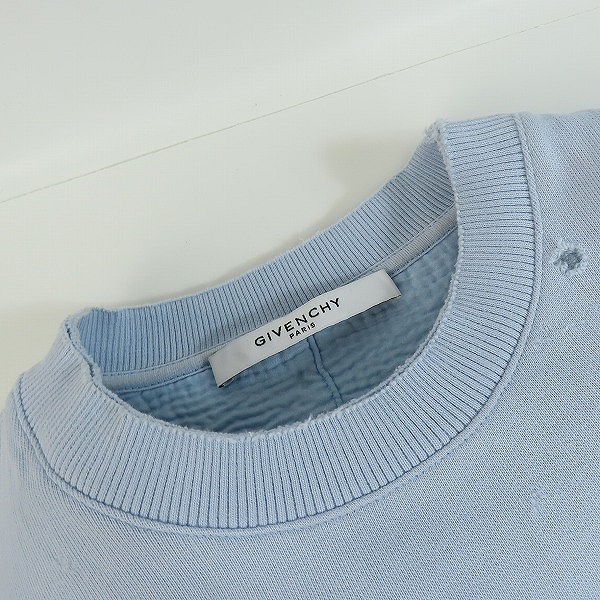 実際に弊社で買取させて頂いた【JPタグ】GIVENCHY/ジバンシィ デストロイ ロゴプリントスウェットトレーナー BW700E3014/Mの画像 5枚目