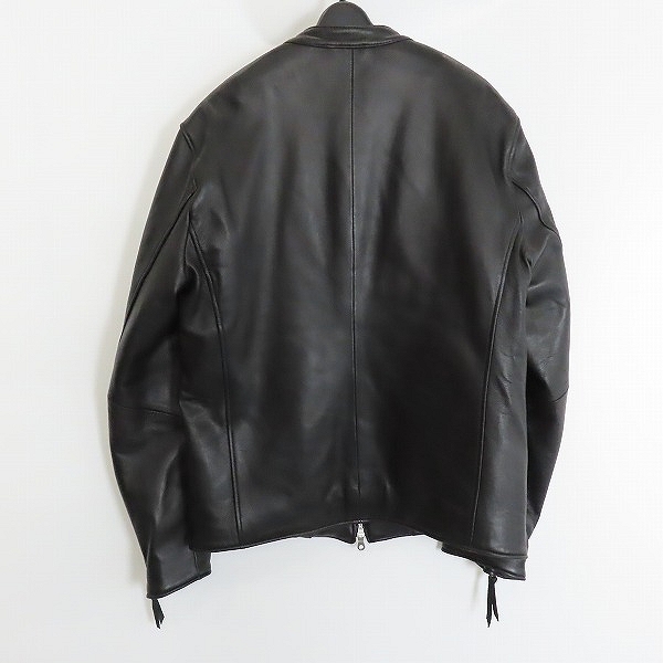 実際に弊社で買取させて頂いたnano universe/ナノユニバース 羊革 シングルライダーズジャケット NUC82LOW003SH XLの画像 1枚目