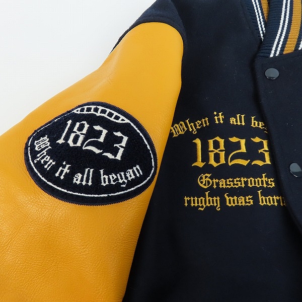 実際に弊社で買取させて頂いたCANTERBURY/カンタベリー STADIUM JACKET 袖レザー 刺繍 スタジアムジャケット/スタジャン RA73510/Lの画像 9枚目