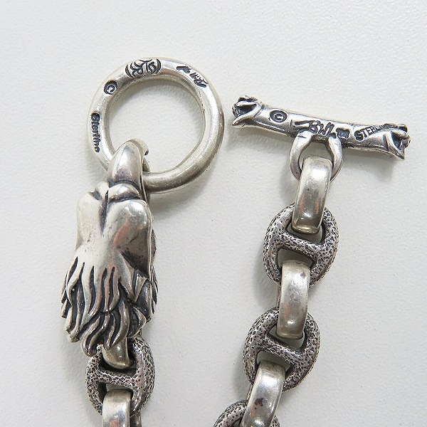 実際に弊社で買取させて頂いたBWL/Bill Wall Leather/ビルウォールレザー スクエアチェーンリンクブレスレット w/イーグルヘッドの画像 5枚目