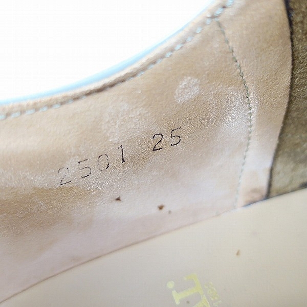 実際に弊社で買取させて頂いたREGAL/リーガル サドルオックスフォードシューズ グレー×ブラウン 2051N 25.0の画像 5枚目