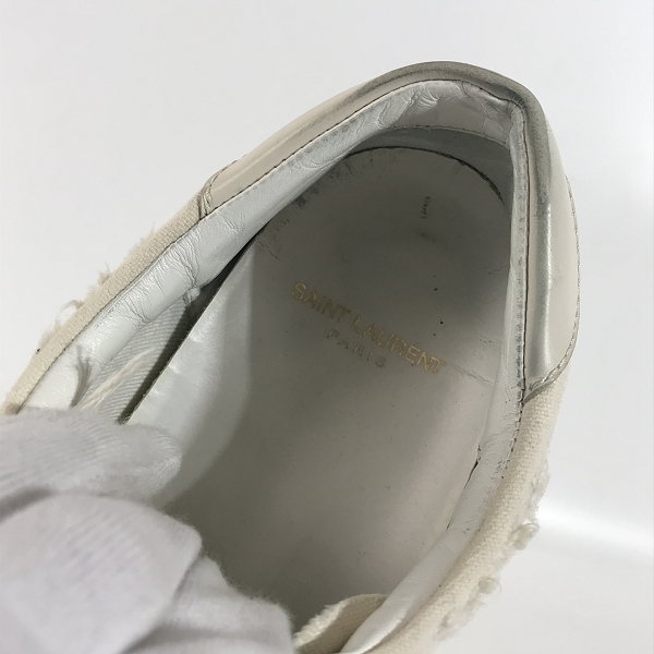 実際に弊社で買取させて頂いたSAINT LAURENT PARIS/サンローランパリ ローカット キャンバス ダメージ加工/VU471827/41の画像 4枚目