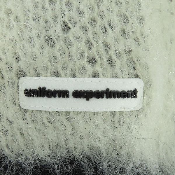 実際に弊社で買取させて頂いたユニフォームエクスペリメント MOHAIR BORDER CREWNECK KNIT/モヘアボーダークルーネックニット UE-212052/3の画像 2枚目