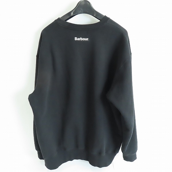 実際に弊社で買取させて頂いたBarbour/バブアー クルーネックロゴスウェット 231MOLG001 ブラック/Lの画像 1枚目