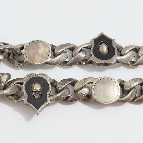 実際に弊社で買取させて頂いたSTANLEY GUESS/スタンリーゲス 2クリップ シェル/ウッドギターwスカル ウォレットチェーンの画像 5枚目