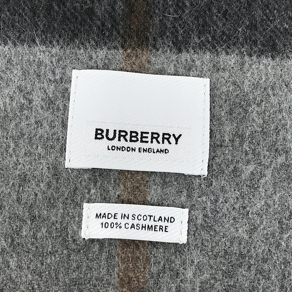 実際に弊社で買取させて頂いた【JPタグ】BURBERRY/バーバリー ジャイアントチェック柄 カシミア100％ マフラー 8016395 71Qの画像 1枚目