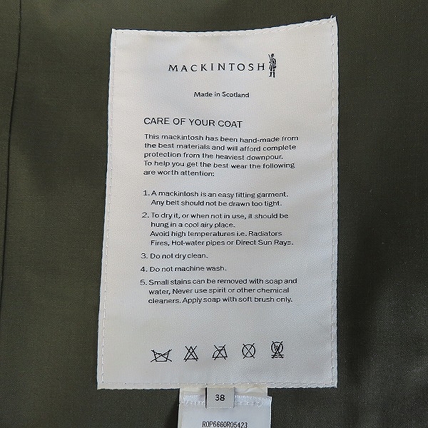 実際に弊社で買取させて頂いたMACKINTOSH/マッキントッシュ ジャケット カモフラ 迷彩 38の画像 3枚目