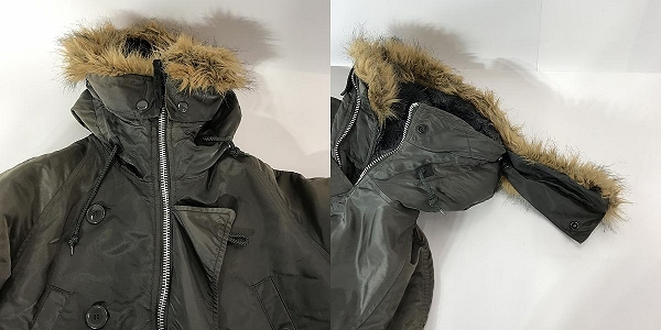 実際に弊社で買取させて頂いたALPHA INDUSTRIES/アルファインダストリーズ N-3B フライトジャケット 20024-76 Mの画像 7枚目