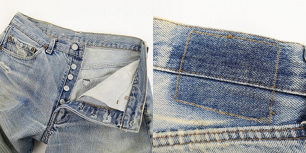 実際に弊社で買取させて頂いたLEVIS/リーバイス 80s 501 ボタン裏524 ストレートデニム の画像 2枚目