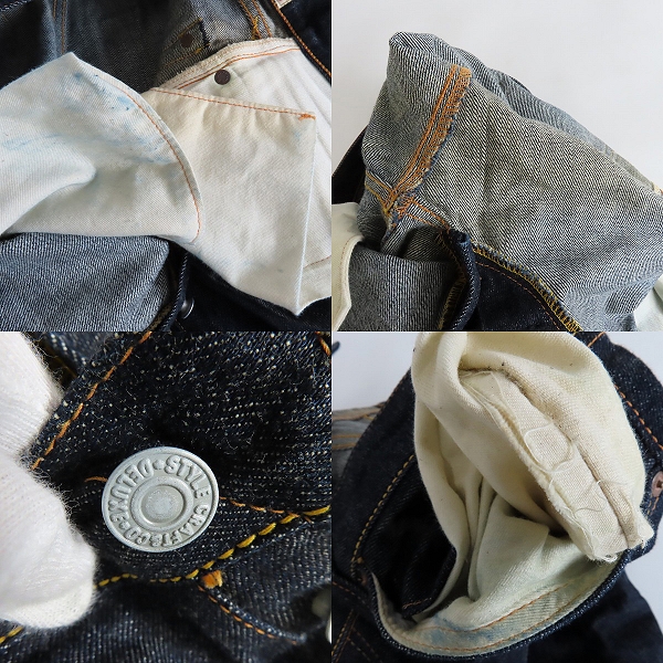 実際に弊社で買取させて頂いたEVISU/エヴィス Lot.2000 No.2 カモメ 刺繍 レギュラー ストレート デニム 30×32の画像 7枚目