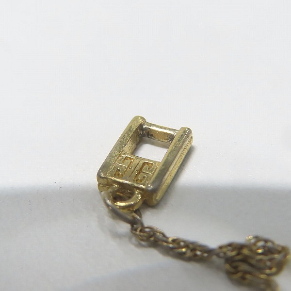 実際に弊社で買取させて頂いたGIVENCHY/ジバンシィ リボン ラウンドロゴ ネックレスの画像 7枚目