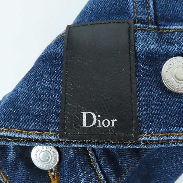 実際に弊社で買取させて頂いたDior Homme/ディオールオム 18SS ボアデニムジャケット 863C414K081X/46の画像 2枚目