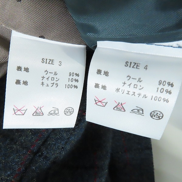 実際に弊社で買取させて頂いたglamb/グラム チェックウール テーラードジャケット/パンツ/セットアップ/3/4の画像 3枚目