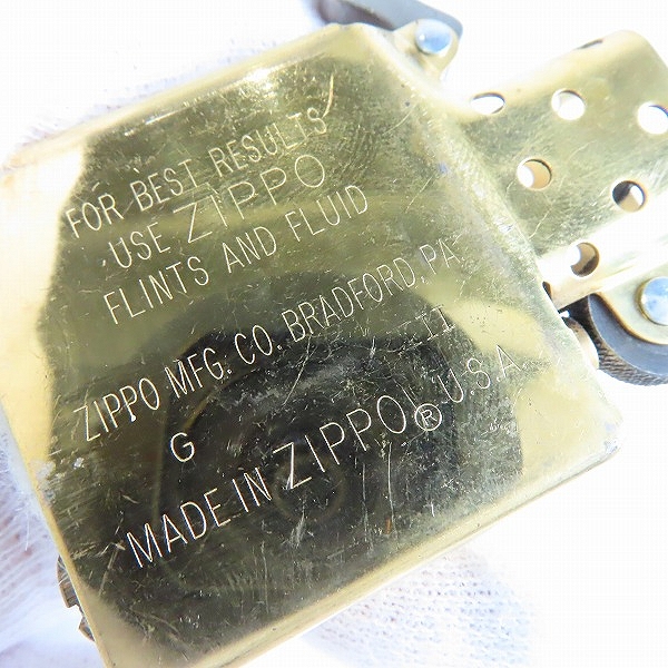 実際に弊社で買取させて頂いたZIPPO/ジッポー HARLEYDAVIDSON/ハーレーダビッドソン ウルフデザイン プレート貼り 96年製の画像 5枚目