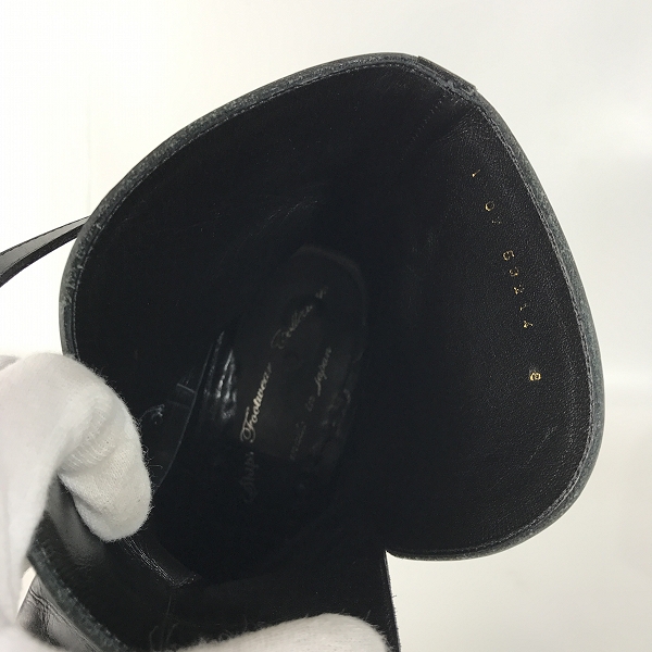 実際に弊社で買取させて頂いたSHIPS/シップス 牛革 レザー ブーツ 53214 BL/8の画像 4枚目