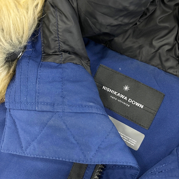 実際に弊社で買取させて頂いた西川ダウン×nano universe/ナノ・ユニバース  HYBRID SOUTHアークティック  ダウンジャケット 668-0214011  Lの画像 6枚目