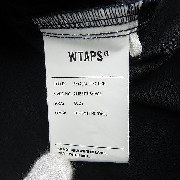 実際に弊社で買取させて頂いたWTAPS/ダブルタップス 21SS BUDS LS/COTTON.TWILL 211BRDT-SHM02 3の画像 5枚目