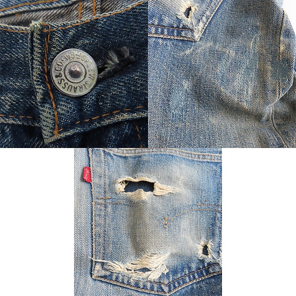 実際に弊社で買取させて頂いたLEVI'S/リーバイス 501 66前期 刻印6 スモールe 不均等V デニムパンツ /36の画像 8枚目