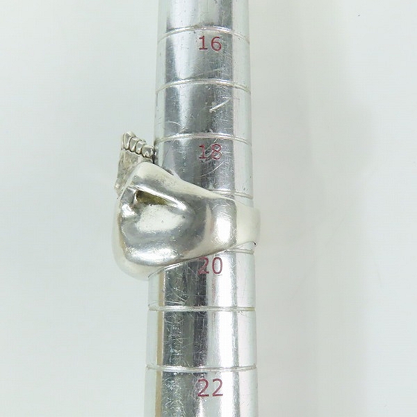 実際に弊社で買取させて頂いたCRAZY PIG/クレイジーピッグ ラージエビルスカルリング/19.5-20号の画像 7枚目