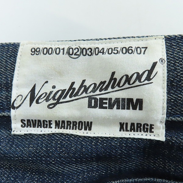 実際に弊社で買取させて頂いたNEIGHBORHOOD/ネイバーフッド ストレートデニムパンツ DCNH-PT-14/XLの画像 2枚目