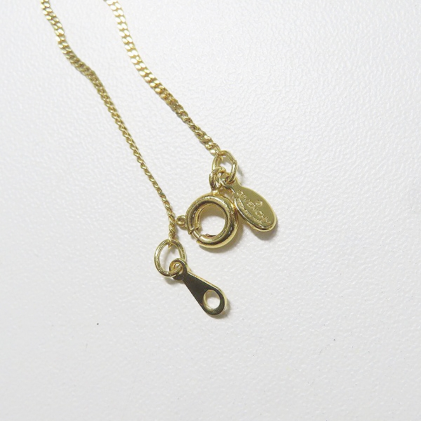 実際に弊社で買取させて頂いたGIVENCHY/ジバンシィ ロゴ ラインストーン ネックレス ゴールドの画像 4枚目