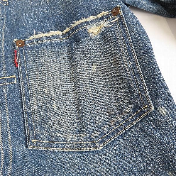 実際に弊社で買取させて頂いたLEVIS/リーバイス 日本製 復刻 大戦 S506XX lot44506 デニムジャケット/42の画像 6枚目