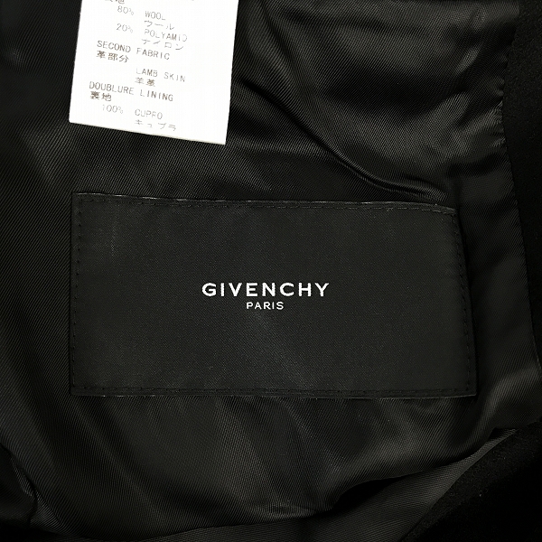 実際に弊社で買取させて頂いた【JPタグ】GIVENCHY/ジバンシー ウールコート 13F 0216 046 黒/48の画像 2枚目