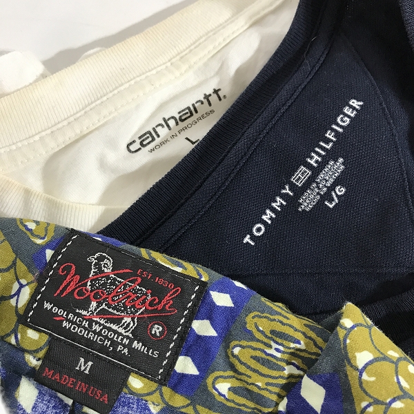 実際に弊社で買取させて頂いた【おまとめ】カーハート/ウールリッチ/トミーヒルフィガー 他 Tシャツ/カットソー/シャツ 等