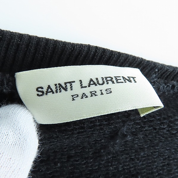 実際に弊社で買取させて頂いたSAINTLAURENTPARIS/サンローランパリ 14AW レザー切り替えスウェット 341246Y2DJ1/Sの画像 2枚目