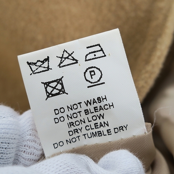 実際に弊社で買取させて頂いたBARNEYS NEWYORK/バーニーズ ニューヨーク レディース イタリア製 CAMELウールコート 38の画像 4枚目