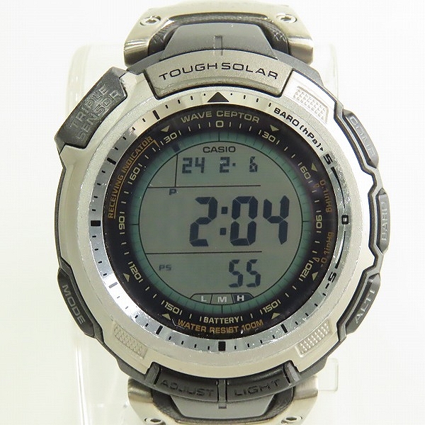 実際に弊社で買取させて頂いたCASIO/カシオ PRO TREK/プロトレック 電波ソーラー/トリプルセンサー PRW-1300T
