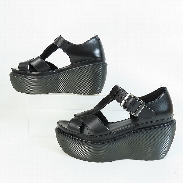 実際に弊社で買取させて頂いたDr.Martens/ドクターマーチン ADAYA/アダヤ ウェッジソール クロスストラップサンダル 15767001/UK5の画像 3枚目