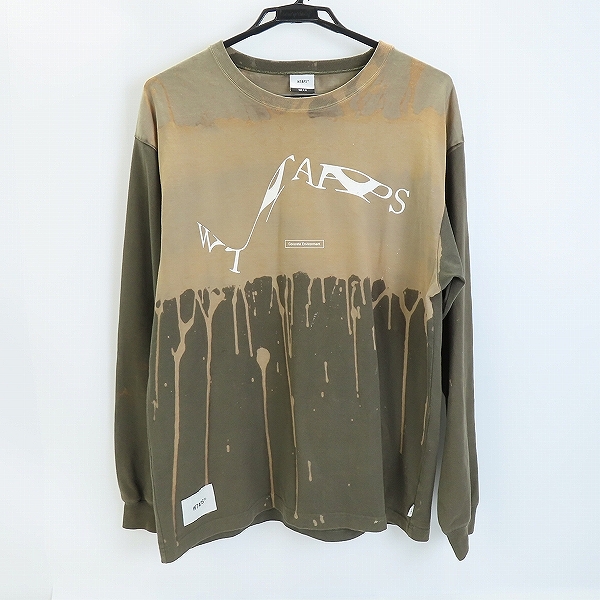 実際に弊社で買取させて頂いたWTAPS/ダブルタップス 19SS DESIGN LS XeroX/TEE.COPO/デザイン ロングスリーブ Tシャツ 191ATDT-CSM01S/02