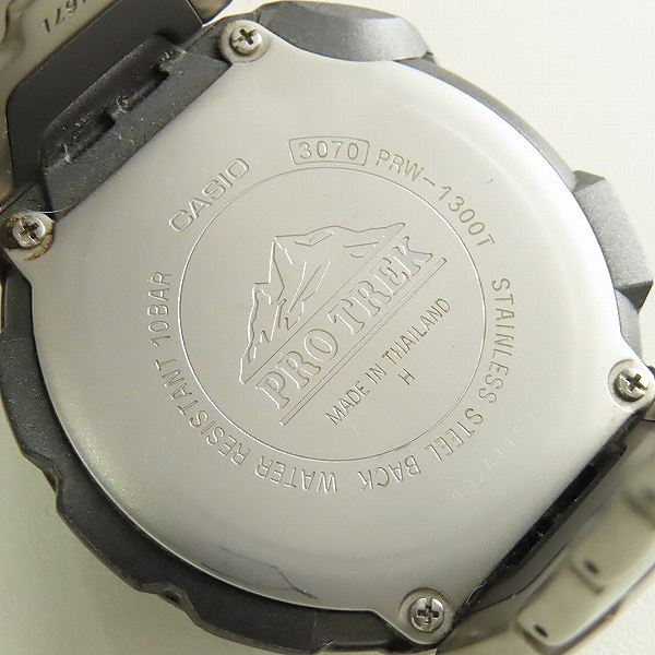 実際に弊社で買取させて頂いたCASIO/カシオ PRO TREK/プロトレック 電波ソーラー/トリプルセンサー PRW-1300Tの画像 4枚目