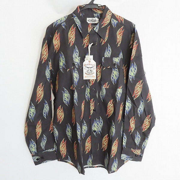 実際に弊社で買取させて頂いた【未使用】CALEE/キャリー Fallen leaves pattern L/S shirt リーフ柄 長袖 シャツ CL-21AW030/L