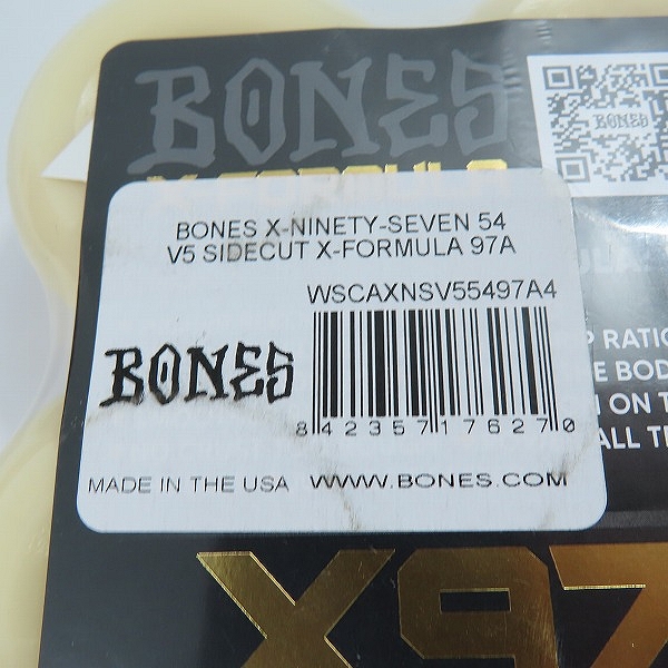 実際に弊社で買取させて頂いた【未開封】BONES/ボーンズ X-FORMULA エックスフォーミュラ 97A 54mm ウィールの画像 5枚目